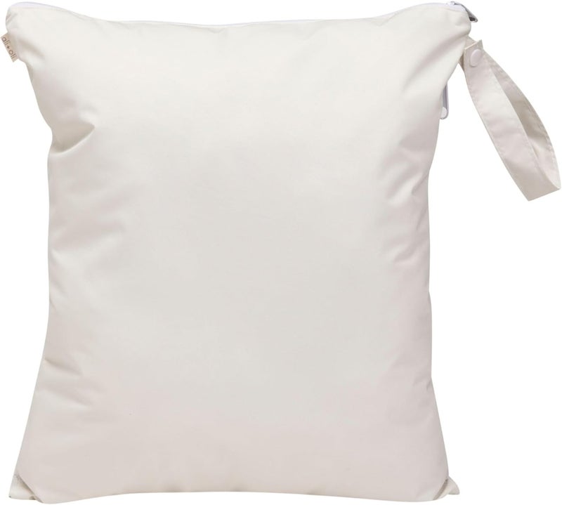 Ali+Oli Water Resistant Dual-Compartment Wet-Dry Bag for Travel, Hook to Stroller, Daycare, Diapers, Diaper Bag, Clutch Bag,15x12 inches (Sand) - Image 1